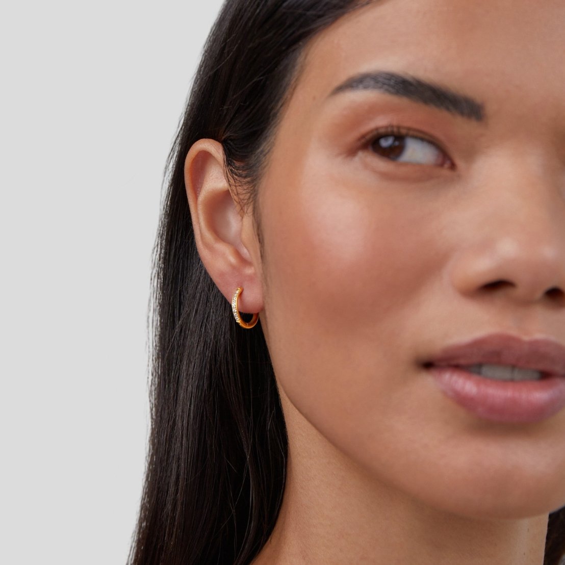 Gold Hoop Earrings - Elegant Eternity Design for Women - Perfect for Everyday Wear 1