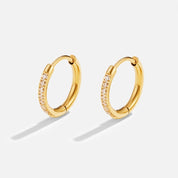 Gold Hoop Earrings - Elegant Eternity Design for Women - Perfect for Everyday Wear 3