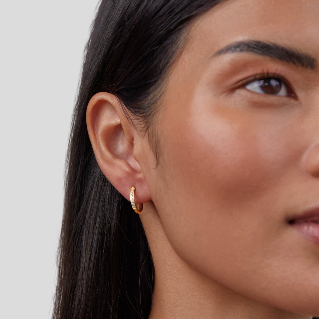 Gold Hoop Earrings - Elegant Eternity Design for Women - Perfect for Everyday Wear 5