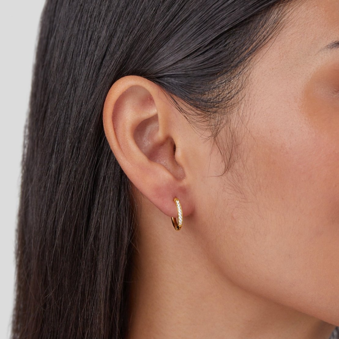 Gold Hoop Earrings - Elegant Eternity Design for Women - Perfect for Everyday Wear 6