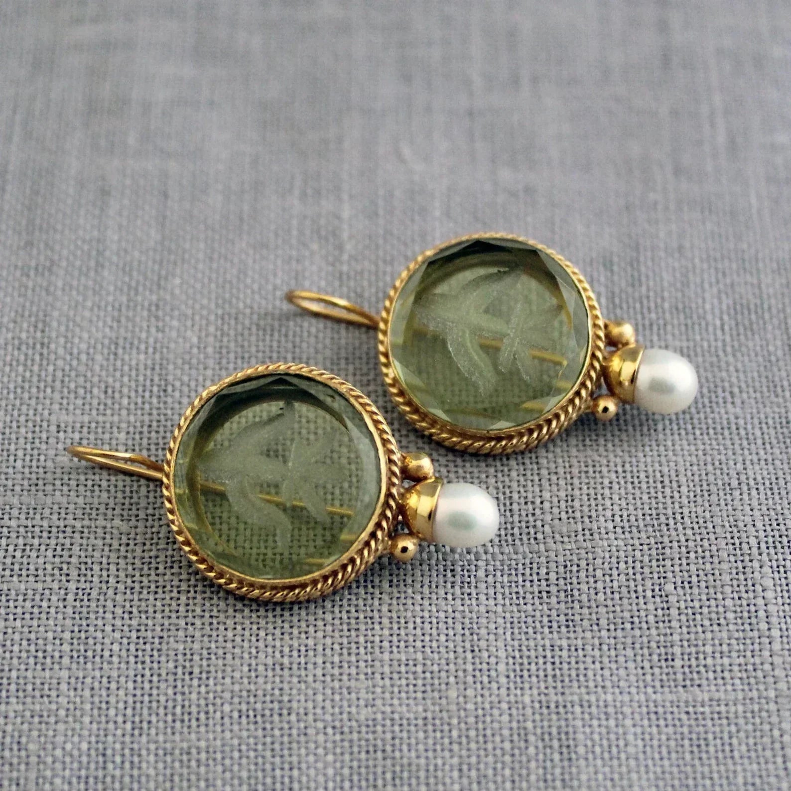 Gold Hoop Earrings with Crystal Detail - Elegant Everyday Jewelry for Women 1