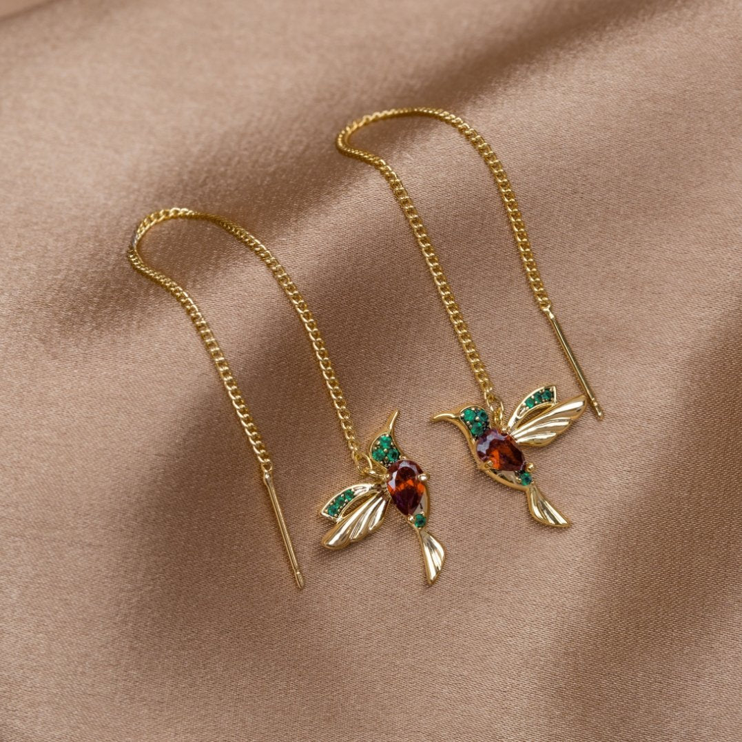 Gold Hummingbird Earrings - Dainty Design for Women, Elegant Everyday Jewelry  

Gold Dainty Hummingbird Earrings for Women - Charming Nature-Inspired Jewelry  

Gold Hummingbird Earrings for Women - Delicate and Whimsical Everyday Style 0