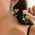 Gold Hummingbird Necklace with Matching Earrings for Women 2