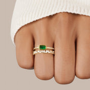 Gold Layered Crystal Ring - Dainty Jewelry for Women - Elegant Everyday Accessory 1