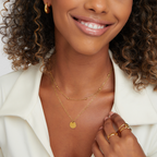 Gold Layered Disc Necklace - Elegant Everyday Jewelry for Women, Perfect for Layering or Minimalist Style 2