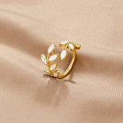 Gold Leaf Ring for Women - Dainty Nature-Inspired Design, Elegant Everyday Jewelry 0