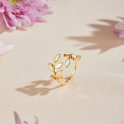 Gold Leaf Ring for Women - Dainty Nature-Inspired Design, Elegant Everyday Jewelry 2
