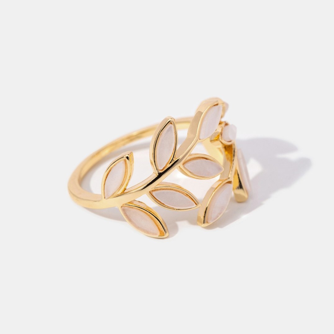 Gold Leaf Ring for Women - Dainty Nature-Inspired Design, Elegant Everyday Jewelry 5