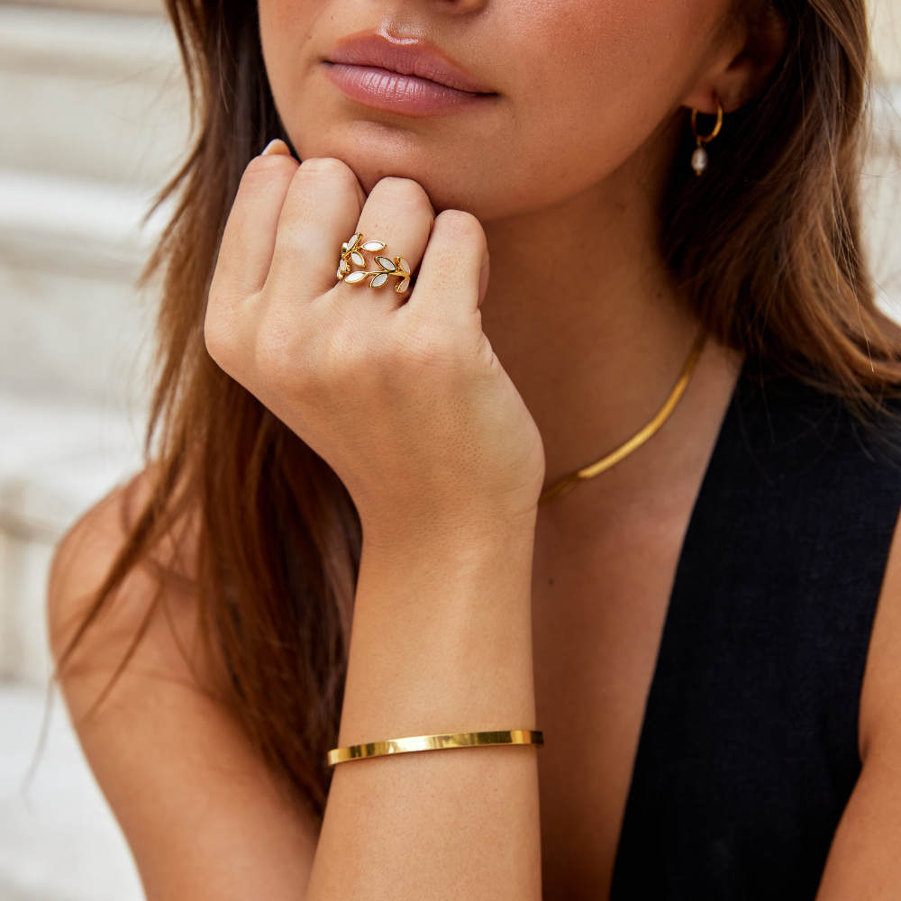 Gold Leaf Ring for Women - Dainty Nature-Inspired Design, Elegant Everyday Jewelry 7