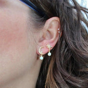 Gold Moon and Star Earrings with Opal - Dainty Celestial Jewelry for Women, Perfect Gift for Everyday Wear 4