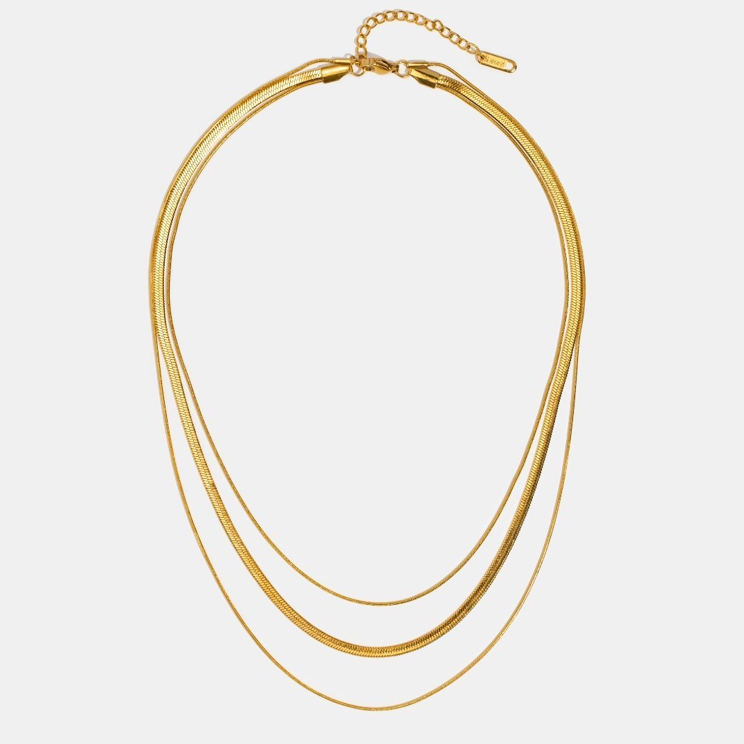 Gold Multi-Layered Necklace, Elegant Layering Design for Women - Perfect Everyday Accessory 0