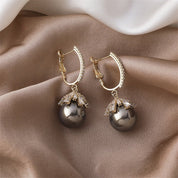 Gold Pearl Drop Earrings for Women 2