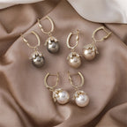 Gold Pearl Drop Earrings for Women 3