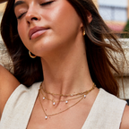 Gold Pearl Drop Layered Necklace for Women - Elegant Everyday Jewelry 1