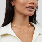 Gold Pearl Drop Layered Necklace for Women - Elegant Everyday Jewelry 4