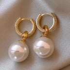Gold Pearl Earrings - Elegant Dainty Design for Women - Perfect Gift for Her 0