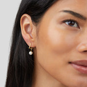 Gold Pearl Wave Earrings - Elegant Dainty Design for Women - Perfect for Everyday Wear or Gifts 2