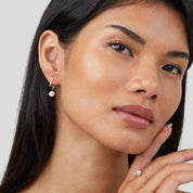 Gold Pearl Wave Earrings - Elegant Dainty Design for Women - Perfect for Everyday Wear or Gifts 4