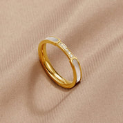Gold Pearl & Crystal Ring - Elegant Dainty Jewelry for Women, Perfect for Everyday Wear or Special Occasions 0