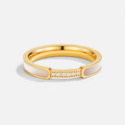 Gold Pearl & Crystal Ring - Elegant Dainty Jewelry for Women, Perfect for Everyday Wear or Special Occasions 2