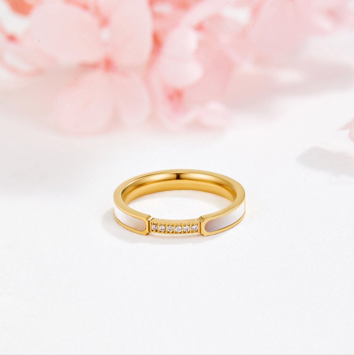 Gold Pearl & Crystal Ring - Elegant Dainty Jewelry for Women, Perfect for Everyday Wear or Special Occasions 4