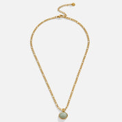 Gold Pendant Necklace with Dazzling Jade for Women - Elegant Layering Jewelry for Everyday Wear 4