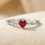 Gold Ruby Heart Ring 2