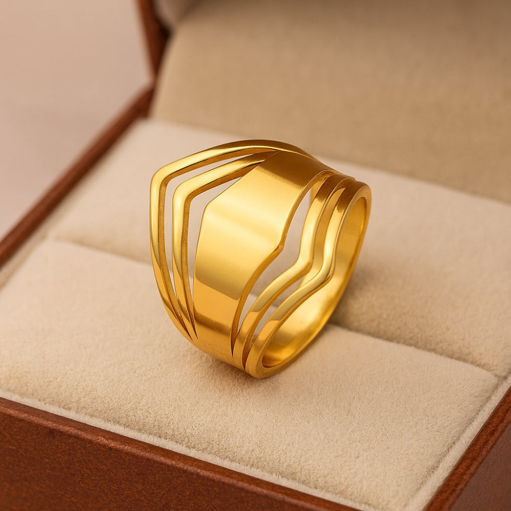 Gold Statement Ring for Women - Elegant Design 3