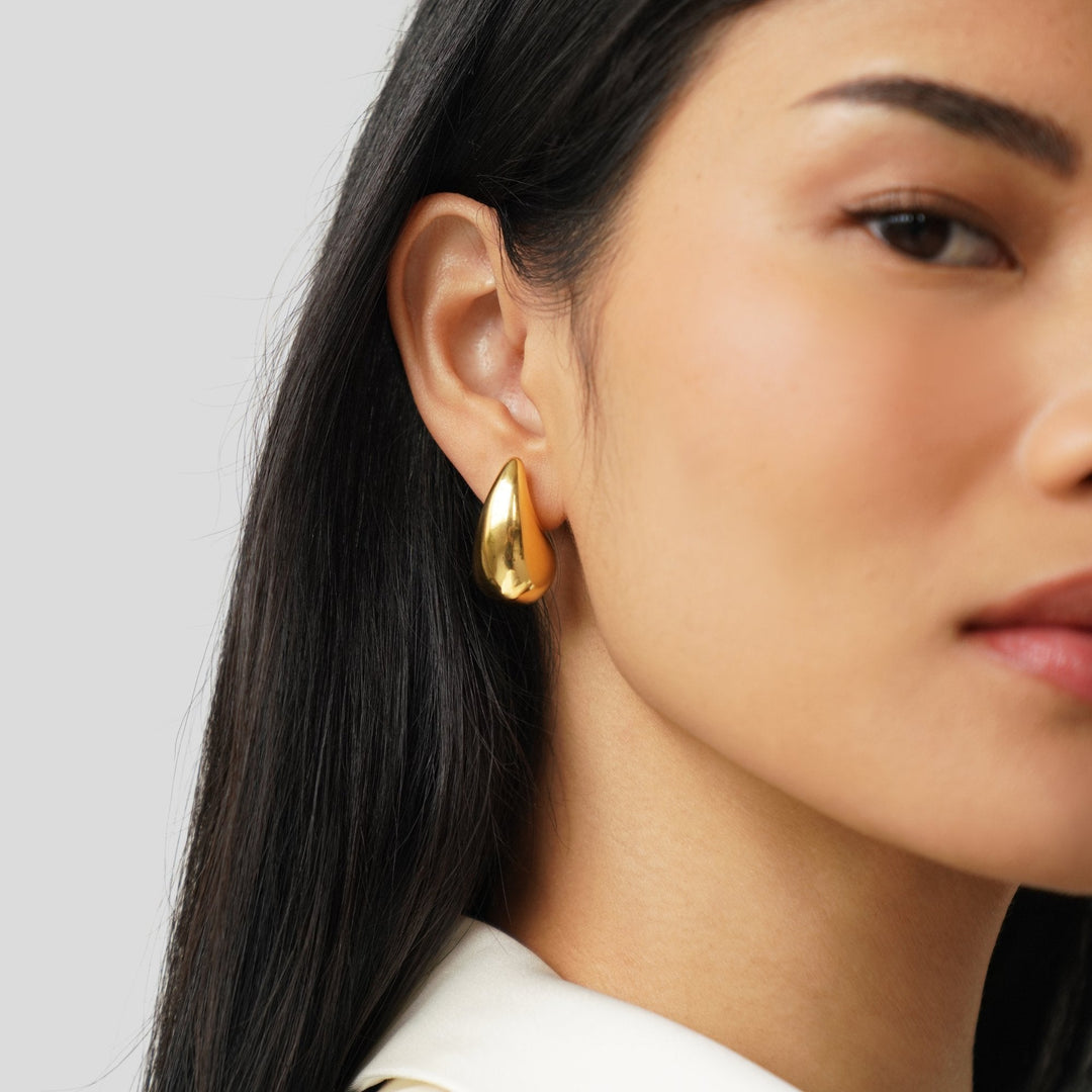 Gold Teardrop Earrings - Elegant Dainty Design for Women, Perfect for Everyday Wear or Special Occasions 2
