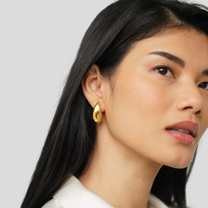 Gold Teardrop Earrings - Elegant Dainty Design for Women, Perfect for Everyday Wear or Special Occasions 4