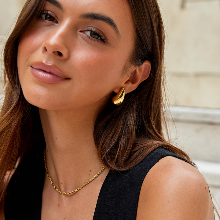 Gold Teardrop Earrings - Elegant Dainty Design for Women, Perfect for Everyday Wear or Special Occasions 7