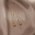 Gold Teardrop Tassel Earrings, Dainty and Elegant Jewelry for Women, Perfect for Everyday Wear or Special Occasions 0