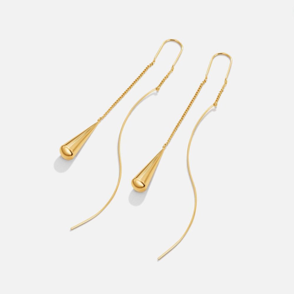 Gold Teardrop Tassel Earrings, Dainty and Elegant Jewelry for Women, Perfect for Everyday Wear or Special Occasions 2