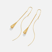 Gold Teardrop Tassel Earrings, Dainty and Elegant Jewelry for Women, Perfect for Everyday Wear or Special Occasions 2