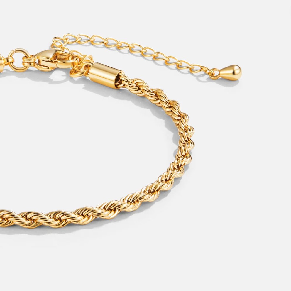 Gold Twisted Bracelet - Elegant Minimalist Design for Women - Perfect for Everyday Wear or Gift 0