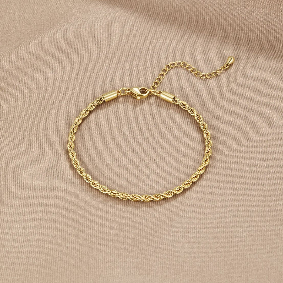 Gold Twisted Bracelet - Elegant Minimalist Design for Women - Perfect for Everyday Wear or Gift 2