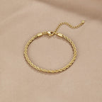 Gold Twisted Bracelet - Elegant Minimalist Design for Women - Perfect for Everyday Wear or Gift 2