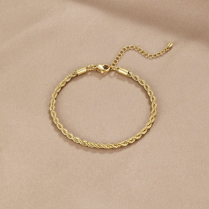 Gold Twisted Bracelet - Elegant Minimalist Design for Women - Perfect for Everyday Wear or Gift 2