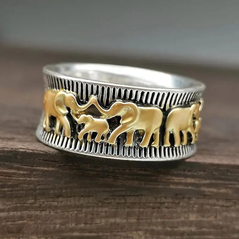 Gold Vintage Elephant Ring for Women - Unique Dainty Jewelry for Everyday Wear 0