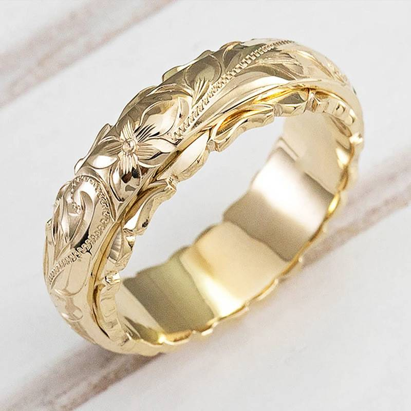 Gold Vintage Flower Ring - Elegant Statement Jewelry for Women 0
