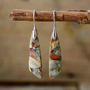 Gold Vintage Natural Stone Earrings for Women - Elegant Everyday Jewelry 0
