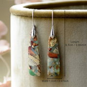 Gold Vintage Natural Stone Earrings for Women - Elegant Everyday Jewelry 2