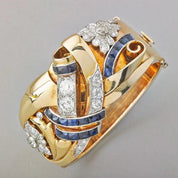 Gold Vintage Ring with Crystal Accents – Elegant Statement Jewelry for Women 1