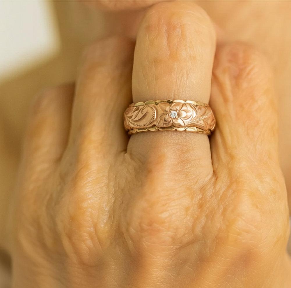 Gold Vintage Rose Flower Ring - Elegant Floral Design for Women, Perfect for Everyday Wear and Special Occasions 1