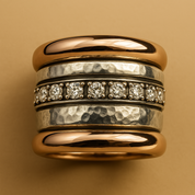 Gold Vintage Thick Layered Ring for Women 1