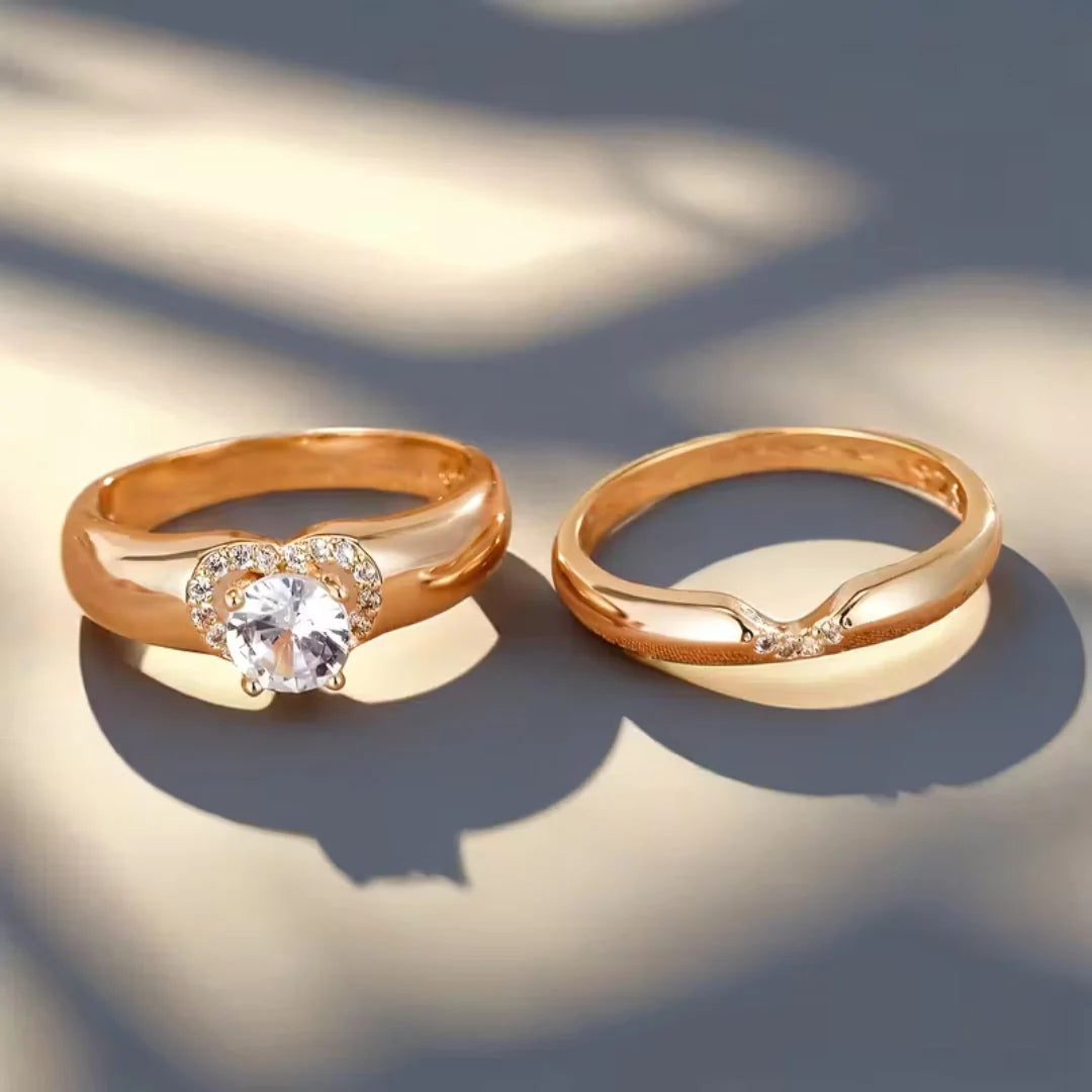 Heart Halo Duo Ring 1