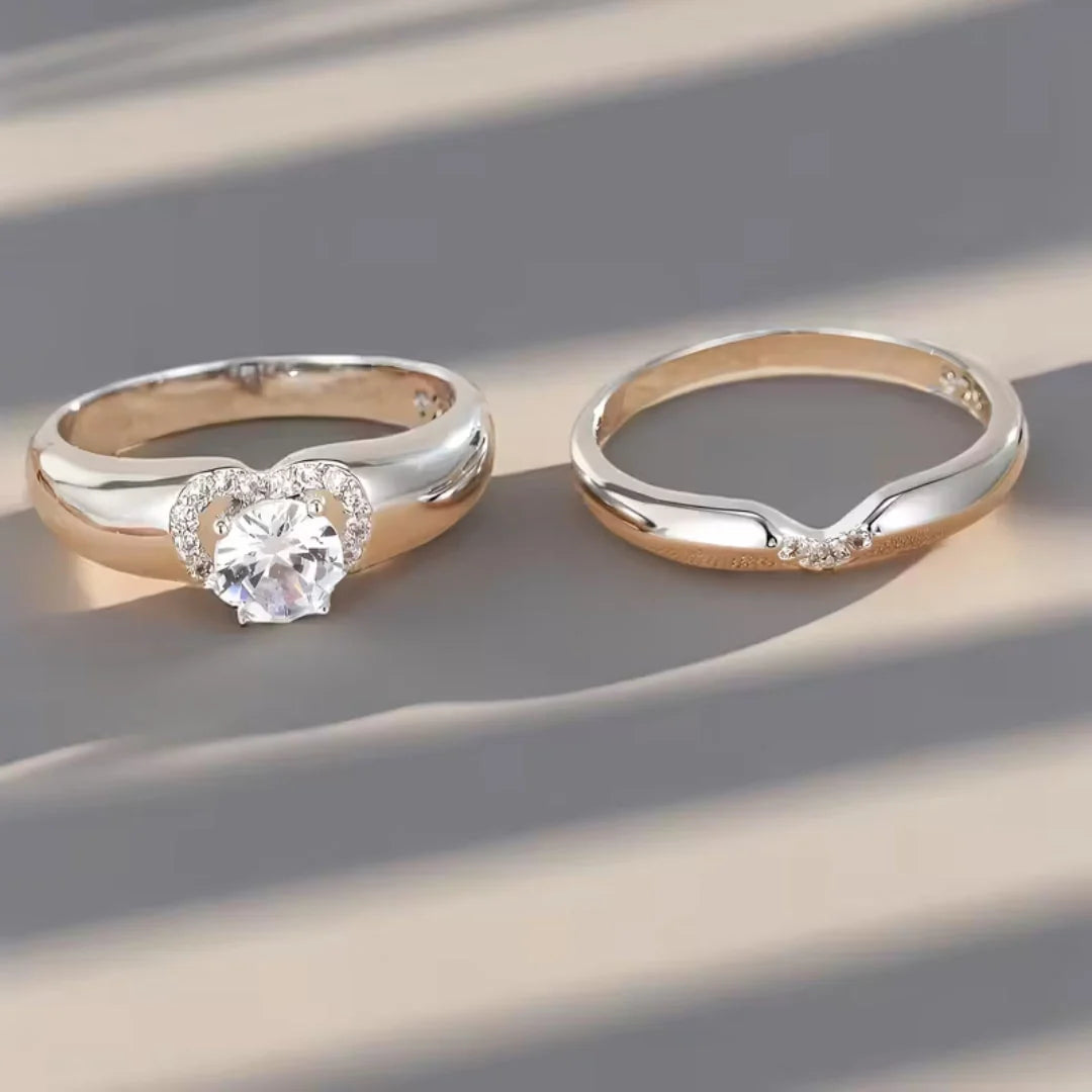 Heart Halo Duo Ring 2
