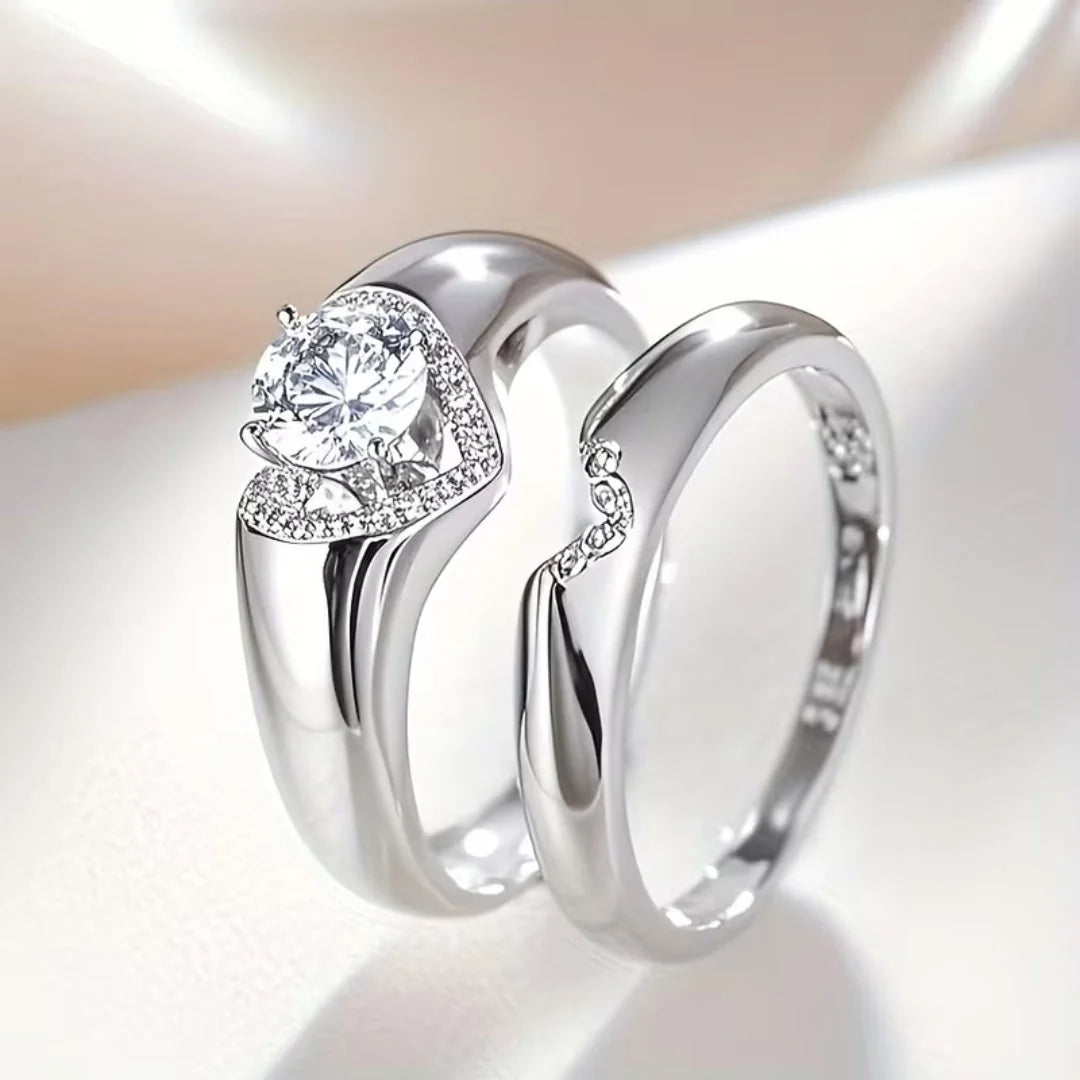 Heart Halo Duo Ring 3