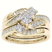Princess Cut Triple Halo Ring 0