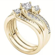 Princess Cut Triple Halo Ring 1